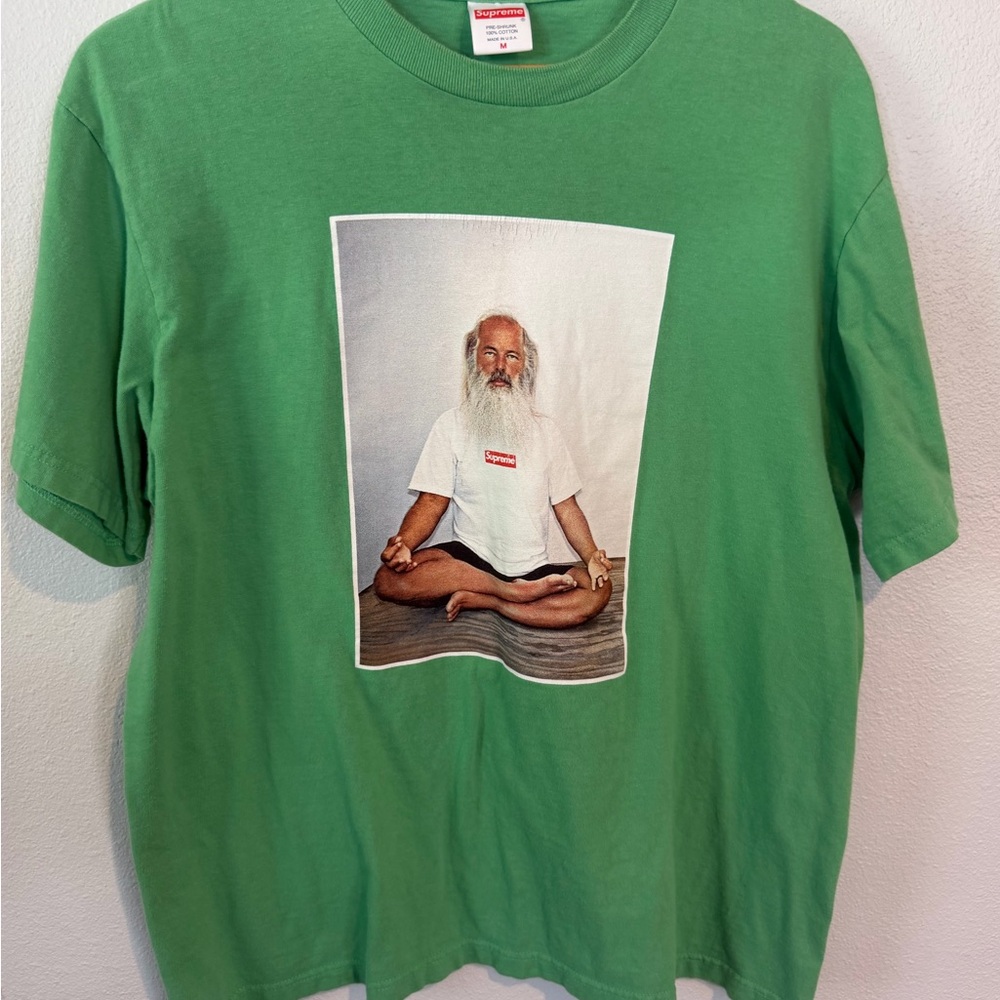 Supreme Rick Rubin Green Graphic Logo T-Shirt - Men's size M